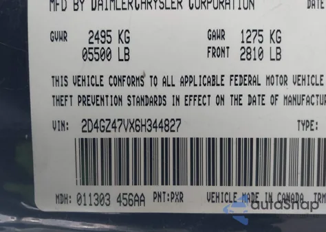 2006 Dodge Magnum Sxt z USA, uszkodzony, nr VIN 2D4GZ47VX6H344827